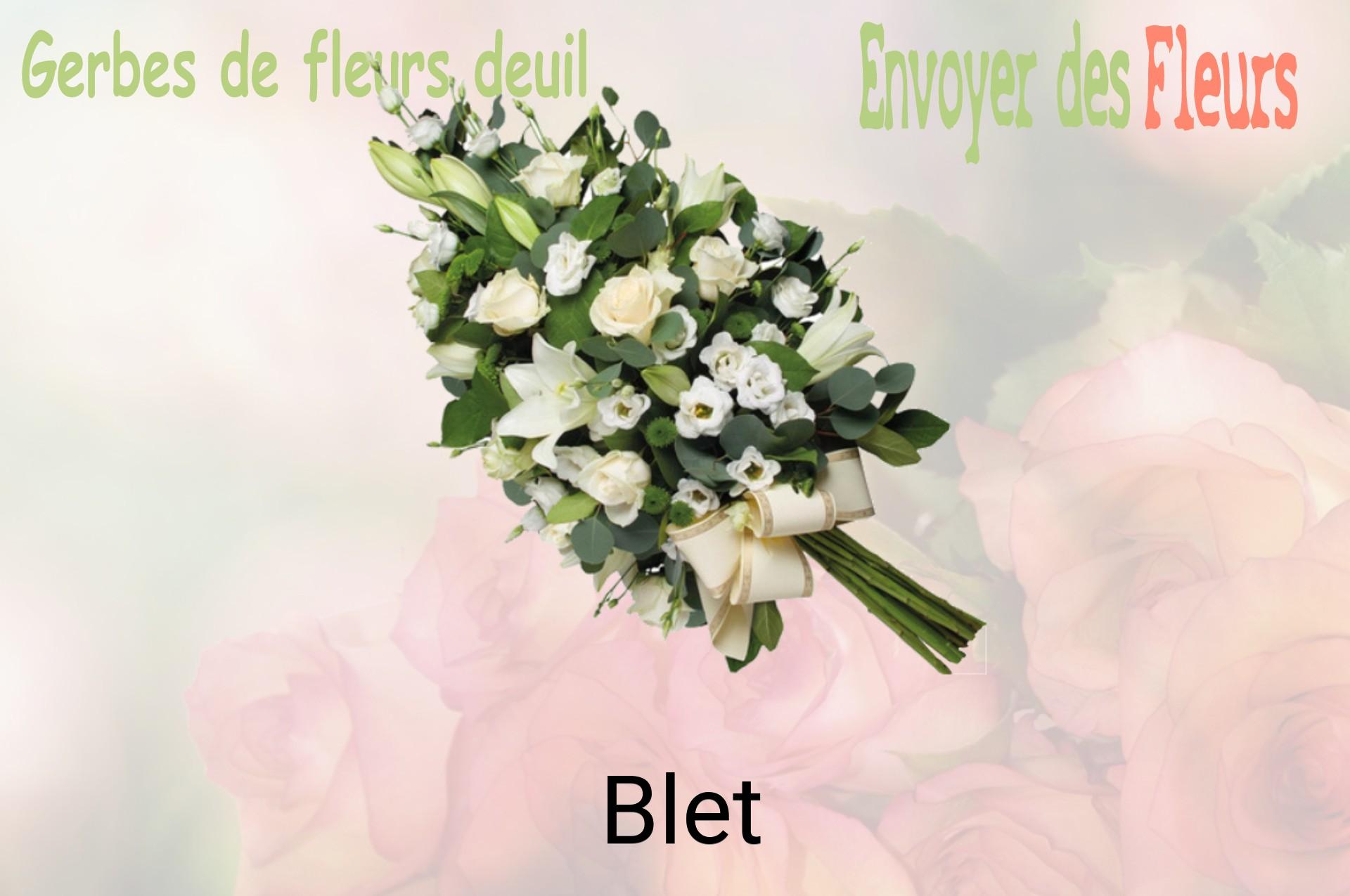 Gerbe de fleurs de deuil livrée à Blet